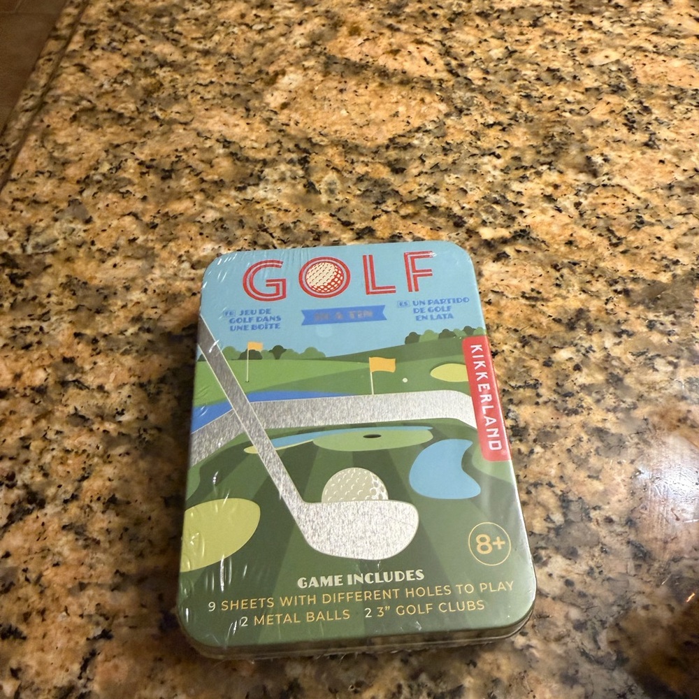Kikkerland Golf Tin Game - Green, Blue, Red